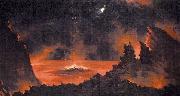 Jules Tavernier Volcano at Night USA oil painting artist